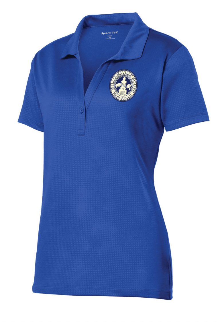 (50) Williamsville South Women's Royal Polo - bisonlogo.com